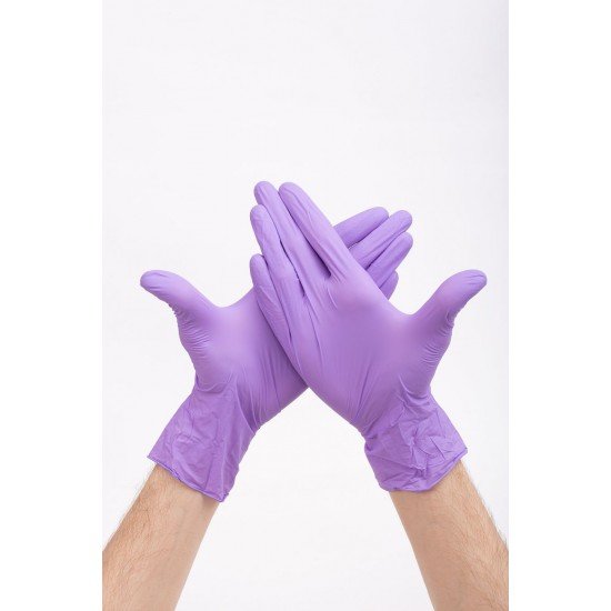 Перчатки одноразовые смотровые нитриловые «MediOK» фиолетовый