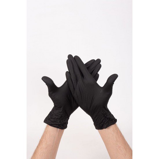 Перчатки одноразовые смотровые нитриловые «NitriMAX» черный